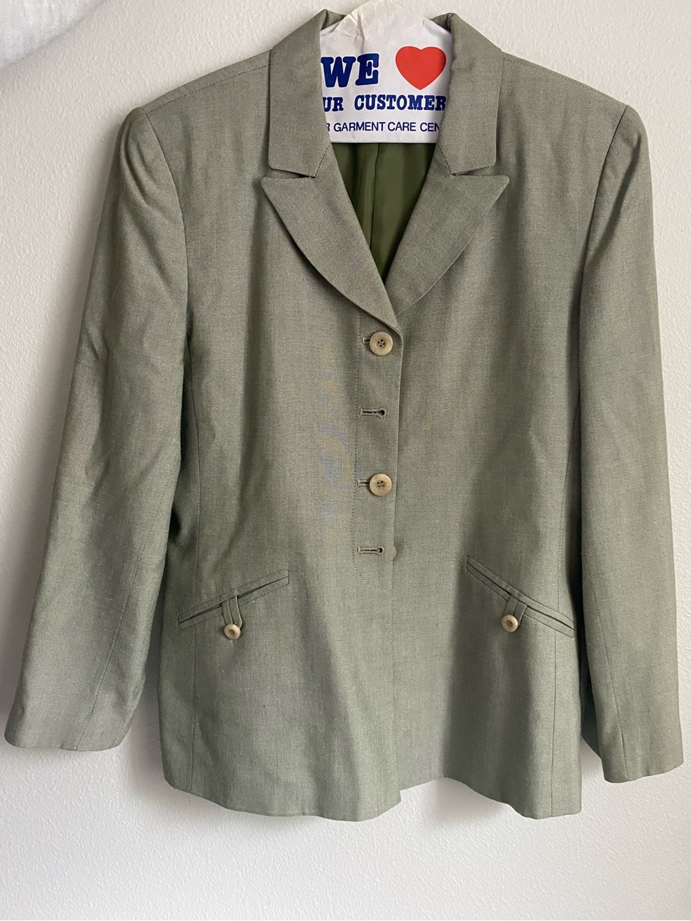 Women’s Tailored Light Sage Blazer Jacket